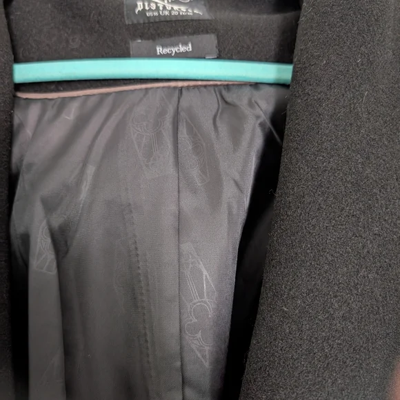 Black Hooded Belted Coat - Picture 2 of 5